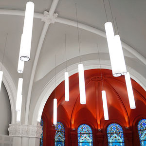 pendant downlight / LED / round / acrylic