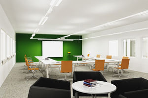 fluorescent track lights / LED / linear / aluminum
