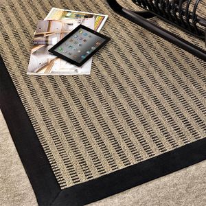 contemporary rug / striped / sisal / rectangular