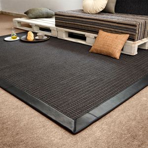 contemporary rug / striped / cotton / jute