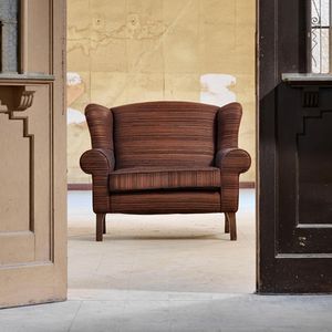 upholstery fabric / wall / striped / polyester