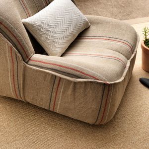 upholstery fabric / for curtains / striped / linen