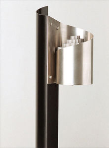 wall-mounted ashtray / pedestal / stainless steel / for outdoor use