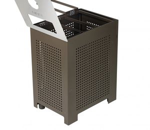 public trash can / sheet steel / recycling / contemporary