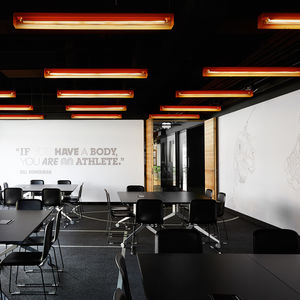 contemporary ceiling light / rectangular / linear / sheet metal