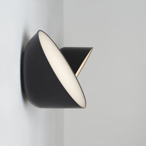 contemporary wall light / painted aluminum / LED / round