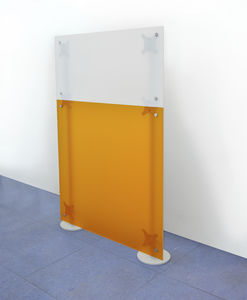 floor-mounted office divider / acrylic / modular