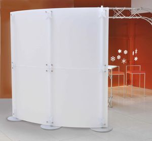 floor-mounted office divider / acrylic / modular
