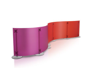 floor-mounted office divider / plastic / design