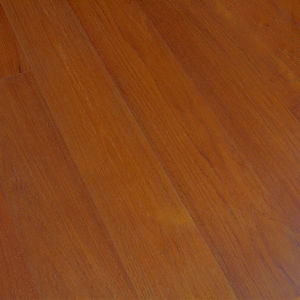 engineered parquet floor / glued / teak / natural oil