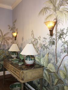 traditional wallpaper / nature pattern / panoramic / handmade