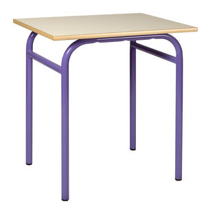 contemporary classroom table / metal / laminate / rectangular
