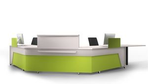 modular reception desk / glass