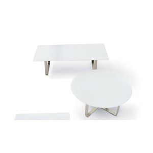 contemporary table / metal / rectangular / commercial