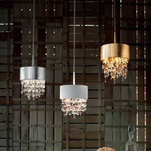 pendant lamp / original design / metal / glass