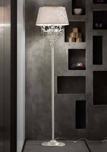 floor-standing lamp / classic / metal / crystal