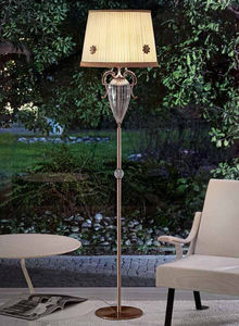 floor-standing lamp / classic / silk / crystal