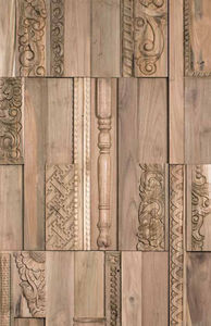 decorative panel / wall-mounted / wood / solid wood