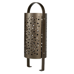public trash can / steel / contemporary