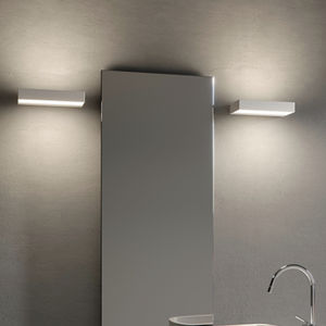 contemporary wall light / outdoor / aluminum / glass