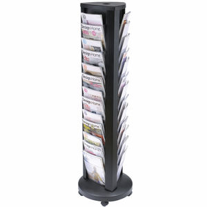 periodicals display rack / metal / on casters / for shops
