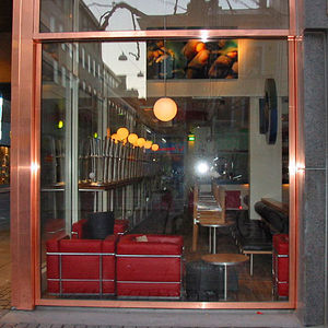sash window / sliding / steel / stainless steel