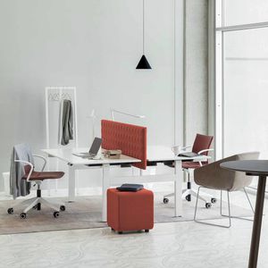 workstation desk / lacquered wood / contemporary / commercial