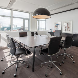 contemporary boardroom table / glass / wooden / acrylic