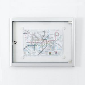 wall-mounted display panel / indoor / magnetic / glass