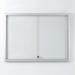 wall-mounted display panel / indoor / magnetic / glass