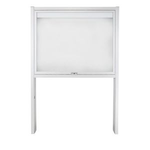 display panel with long legs / outdoor / magnetic / glass