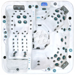 above-ground hot tub / square / 5-person / with integrated LED lighting