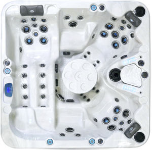 above-ground hot tub / square / 5-person / with integrated LED lighting