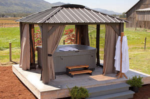 wooden gazebo