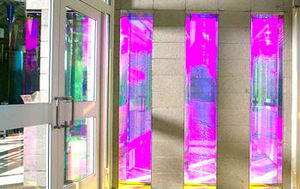 interior fitting glass panel / decorative / laminated