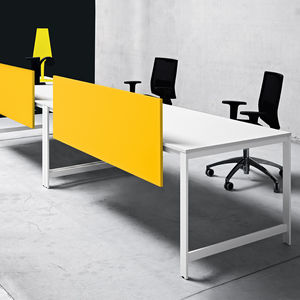 countertop office divider / glass / laminate
