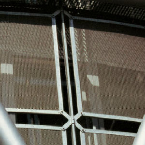 expanded sheet metal / steel / facade / with diamond-shaped perforations