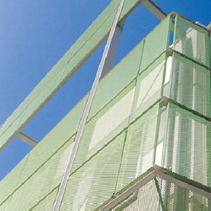 expanded sheet metal / steel / facade / with diamond-shaped perforations