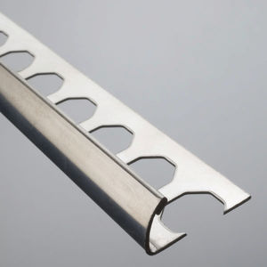 stainless steel edge trim / for tiles / outside corner