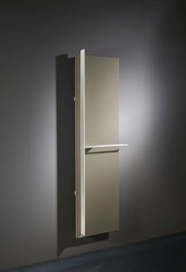 hot water towel radiator / metal / contemporary / rectangular