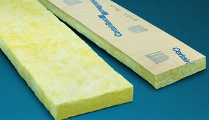 thermal-acoustic insulation / fiberglass / for ceilings / wall