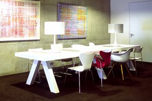 contemporary boardroom table / MDF / rectangular