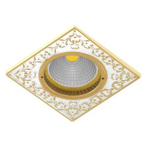 recessed downlight / LED / square / brass