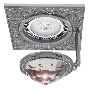 recessed downlight / LED / square / brass