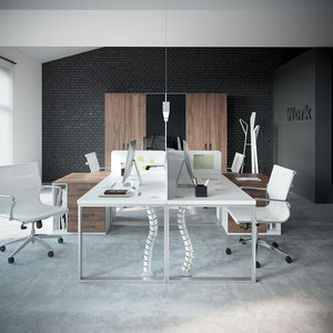 workstation desk / melamine / contemporary