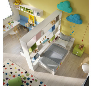 yellow children's bedroom furniture set / lacquered wood / unisex