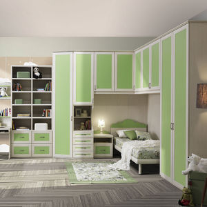 green children's bedroom furniture set / lacquered wood / unisex