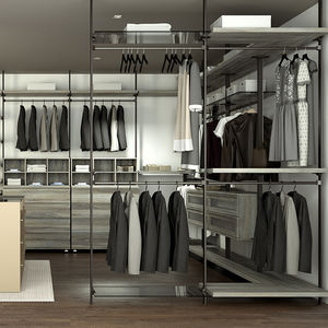 corner walk-in wardrobe / contemporary / lacquered aluminum