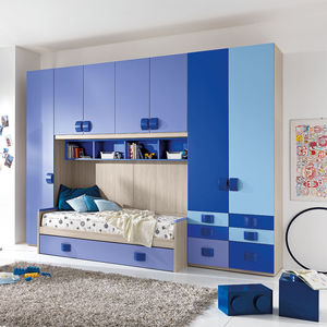 contemporary wardrobe / lacquered wood / with swing doors / boy's