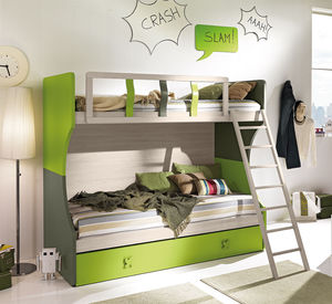 single bed / bunk / contemporary / wooden